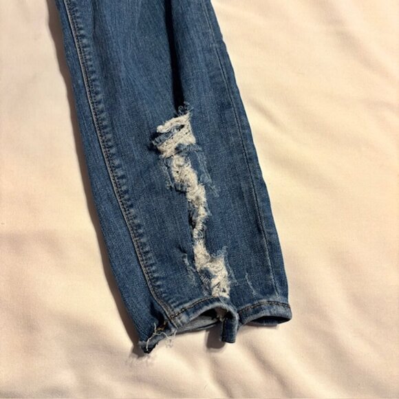 Express Super Skinny Stretch Mid-rise Distressed Jeans - Size 10R - Picture 6 of 10